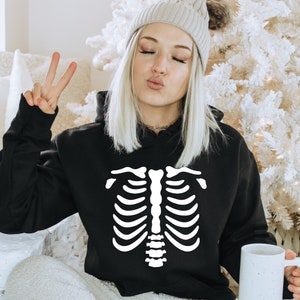 Skeleton Bodysuit Women, Skeleton Hoodie for Halloween, Skeleton Body Shirts, Skeleton women Sweater, Halloween Concept Clothing