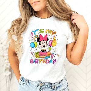 It My Birthday Minnie Mouse Shirt,Birthday Girl Shirt With Minnie, Disney Kids T-shirt for Birthday Party,Disney Tee,Custom Birthday Shirt