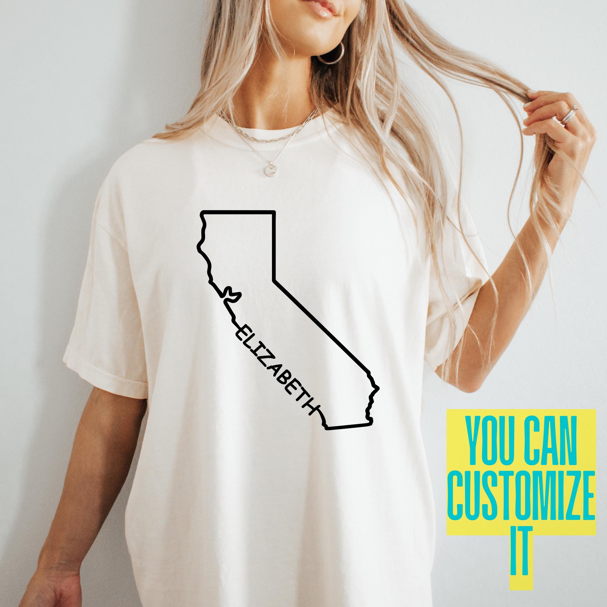 Custom State Outline T-shirt: All States Pride Tee - Etsy