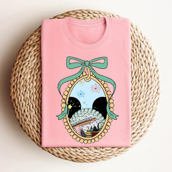 Disney Vintage Coquette Bow Epcot Shirt, Epcot Coquette Bow Shirt, Epcot World Tour Tee, Disney Epcot Shirt, Mirror Coquette Bows Gift