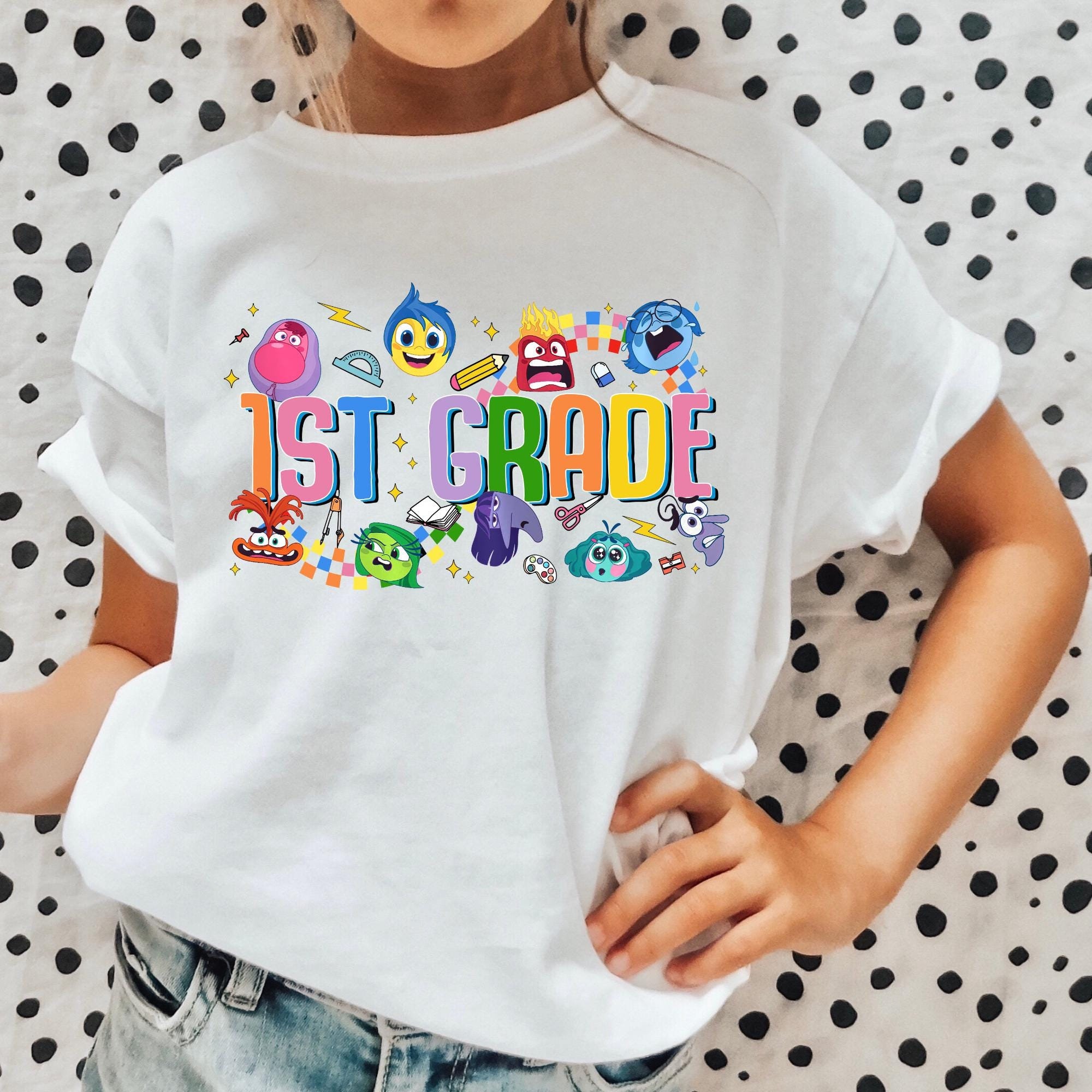 1st Grade Inside Out Back To School Shirt, First Grade Inside Out Shirt, Frist Day Of School, Inside Out School Friends, School-Student Gift