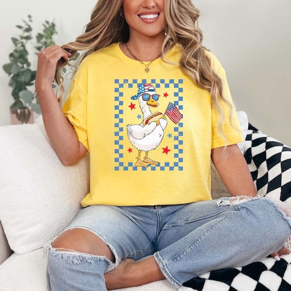 Patriotic Goose Shirt: Matching 4th of July Family Tees