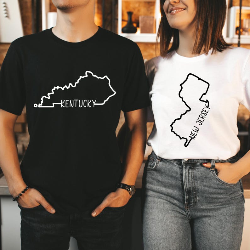 Custom State Outline T-shirt: All States Pride Tee - Etsy