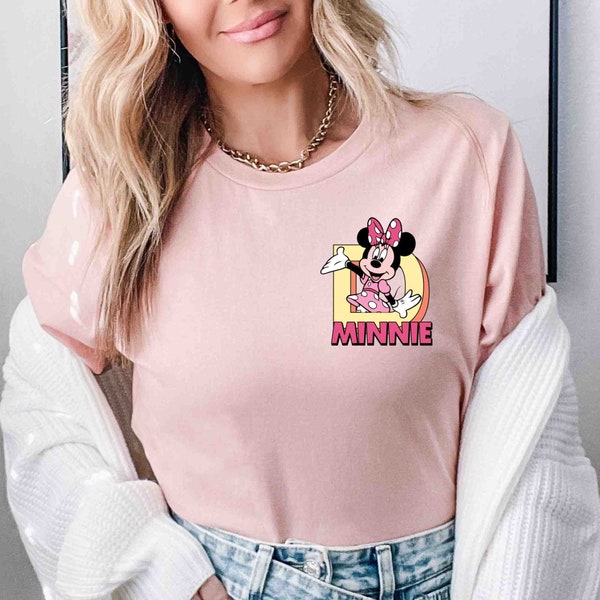 Disney Minnie Pocket Shirt, Disney Character Pocket Shirt, Cute Disney Shirt, Disney Trip Shirt, Disneyland Shirt, Minnie Mouse Pocket Tees