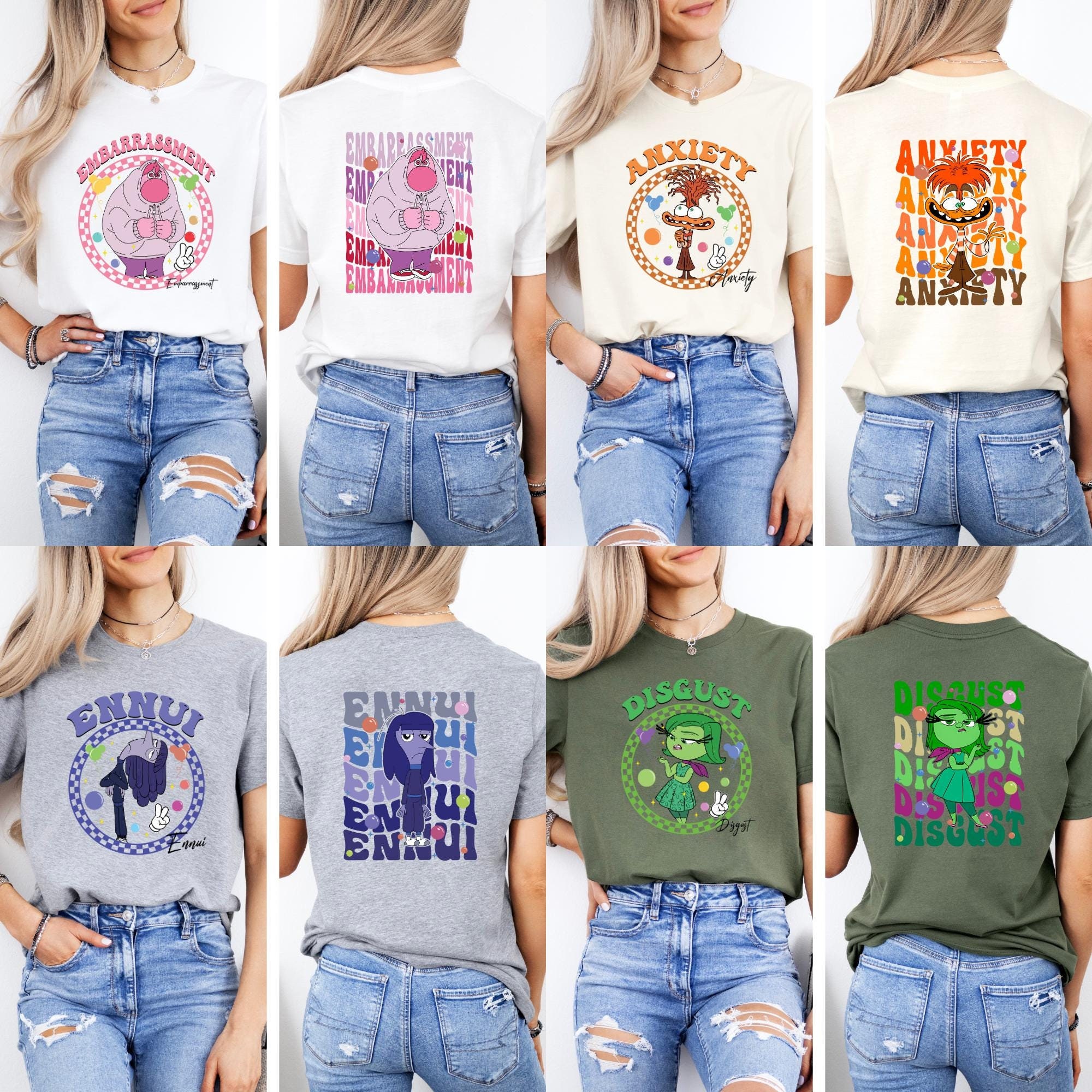 Custom Inside Out 2 Movie T-shirt: Double Sided Character Tee - Etsy