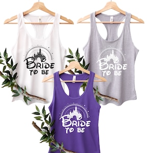 Bride To Be Gifts For Bachelorette Party, Bride gift Ideas, Women's Tank Top ,Disneyland Tank Tops,Bridesmaids In Disney, Bride To Be Shirts