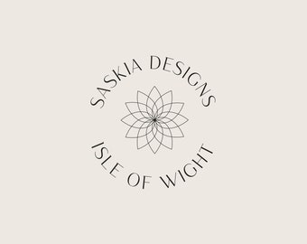 Flower Illustrated Premade Logo - Premade logo, illustrated logo, modern logo, minimalist brand design, small business branding