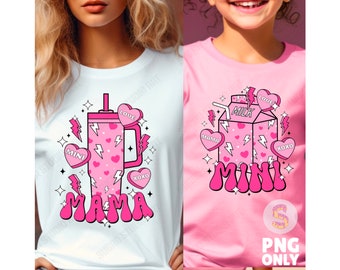 Mama Mini Matching Valentines png, Valentines png, Mama mini png, Mama sublimation, mama png, Kids sublimation, love png, Digital Download