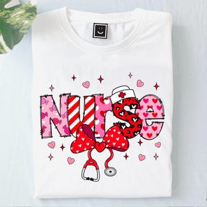 Nurse Valentine Coquette bow png, Nurse Valentine Png, Valentine Png, Valentine nurse Png, Nurse png sublimation, Nurse heart png, Doodle