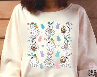 Bunny  Ghost Png, Easter Ghost Png, Spooky Easter Png, Easter Egg Png, Pastel Easter Png, Girl Ghost Png Sublimation, Cute digital download