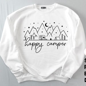 Happy Camper SVG, SVG de camping, SVG d&#39;aventure, SVG de vie de camp, SVG de feu de camp, SVG de camp de guimauves, SVG de vacances, SVG de plein air, sublimation png thumbnail