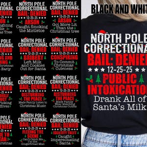 Matching Family Christmas Png, North Pole Correctional, Funny Group Christmas shirts, Holiday Tshirts, Christmas Png, Xmas Family png
