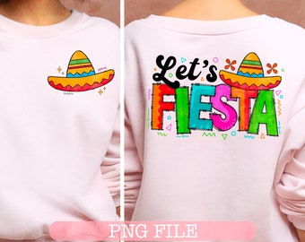 Let's Fiesta Png, Festa Squad Png, Cinco de Mayo Png, Mexican Png, Fiesta Png, Cinco de Mayo doodle letters,Sombrero Png,Cinco de Mayo Shirt