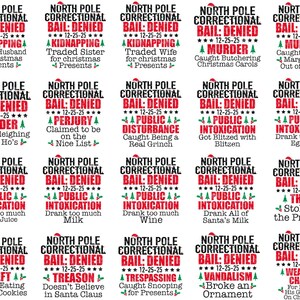 Matching Family Christmas Png, North Pole Correctional, Funny Group Christmas shirts, Holiday Tshirts, Christmas Png, Xmas Family png image 5
