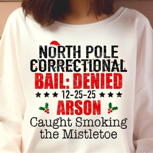 Matching Family Christmas Png, North Pole Correctional, Funny Group Christmas shirts, Holiday Tshirts, Christmas Png, Xmas Family png image 8