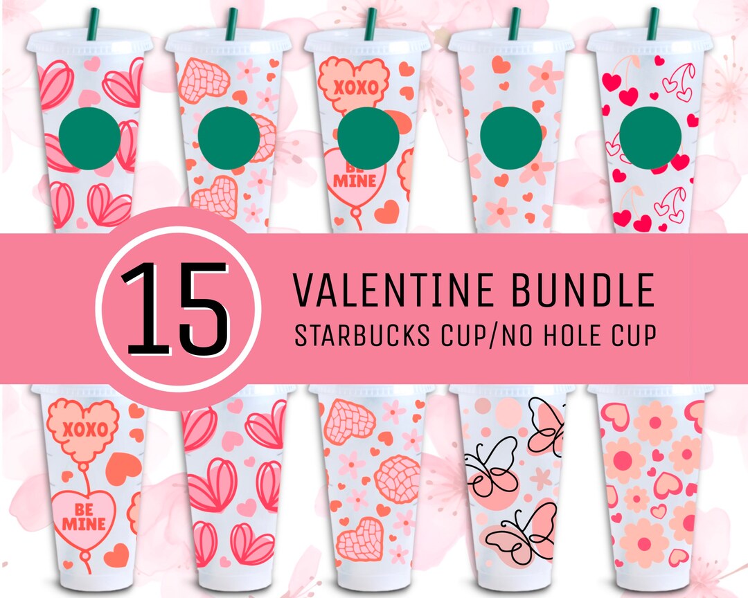 No Hole 24oz Venti Cold Cup Valentines for Starbucks Cup Svg, Hearts  Valentine Svg, Pink Flower Svg, Heart Svg, Xoxo Svg, Butterfly Svg - Etsy