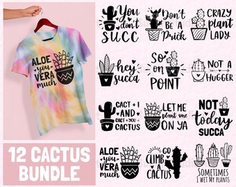 Cactus SVG Bundle, Succulent Svg, Funny Cactus Clip art, Succulent Clipart, Plants Svg, Plant Vectors, Plant Cut Files