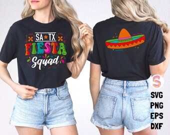 Fiesta Squad, Fiesta San Antonio PNG Texas SVG Papel Picado, Fiesta SATX sublimation shirt design, Let's Fiesta Svg Png, Cinco de Mayo Svg