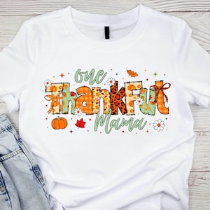 Preppy One Thankful mama Png, Fall mom Png, mom Thanksgiving Turkey Png, Checkered mama Thanksgiving Png, Thankful Teacher Png, mama png