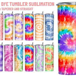 Sublimation de verres tie-dye Bundle, modèle de conception de Sublimation verres minces 20 oz, verre arc-en-ciel, téléchargement numérique PNG téléchargement immédiat