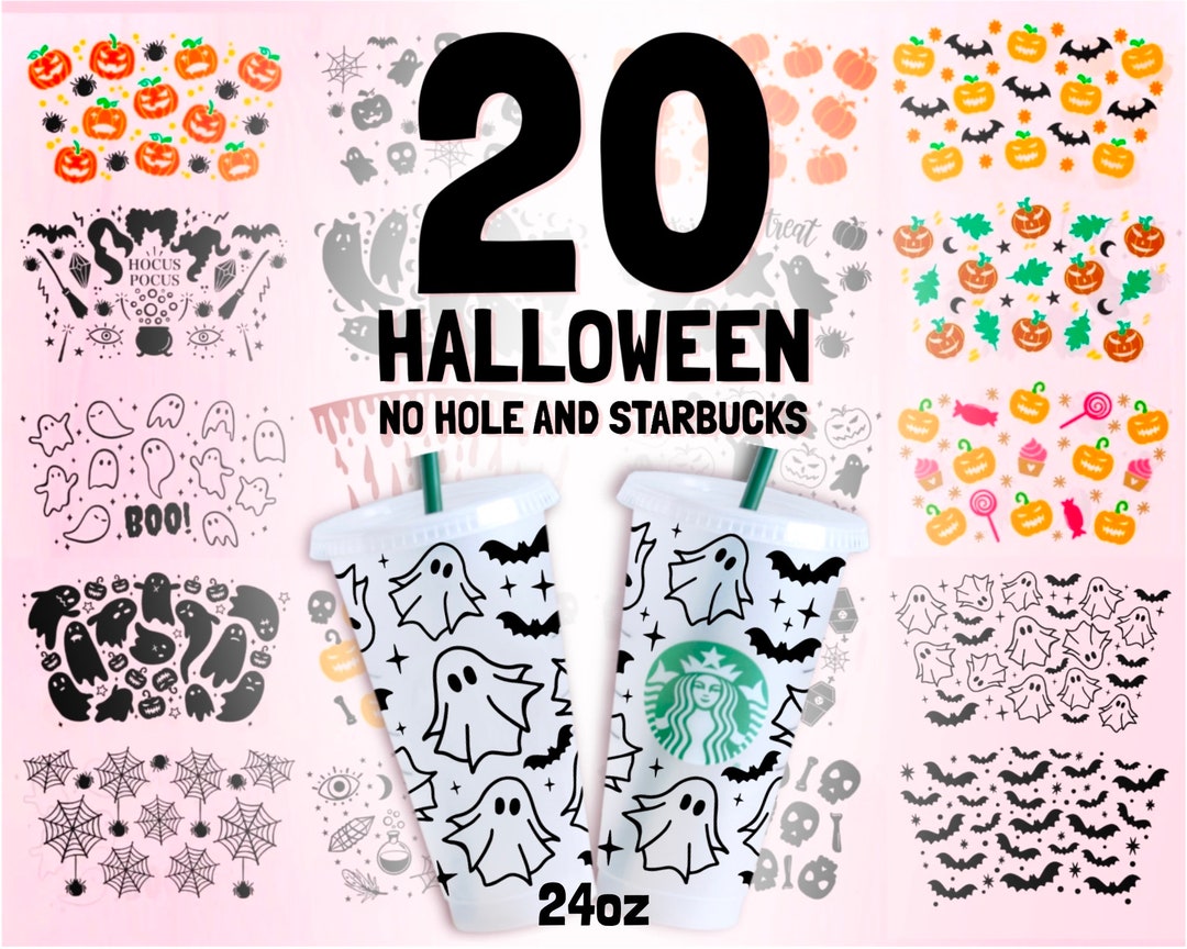 20packcombo Full Wrap Halloween No Hole Cup Svg Bundle, Halloween SVG ...