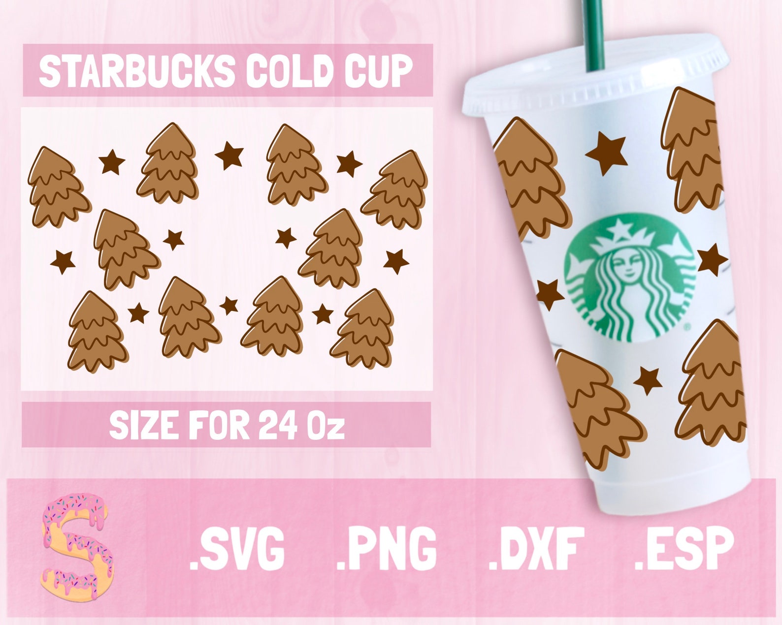 9 Christmas Svg Christmas Cup Wrap Svg Bundle Coffee Wrap - Etsy