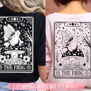 The Frog Tarot cards SVG, Tarot cards svg, Skeleton png, funny tarot cards svg, skull tarot svg, Spiritual png, Mystical svg, sublimation