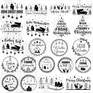 Plotterdatei Weihnachten svg, Frohe Weihnachten, Schriftzüge Weihnachten deutsch, Herbst svg, Feliz Natal svg, Plotterdatei Haus svg