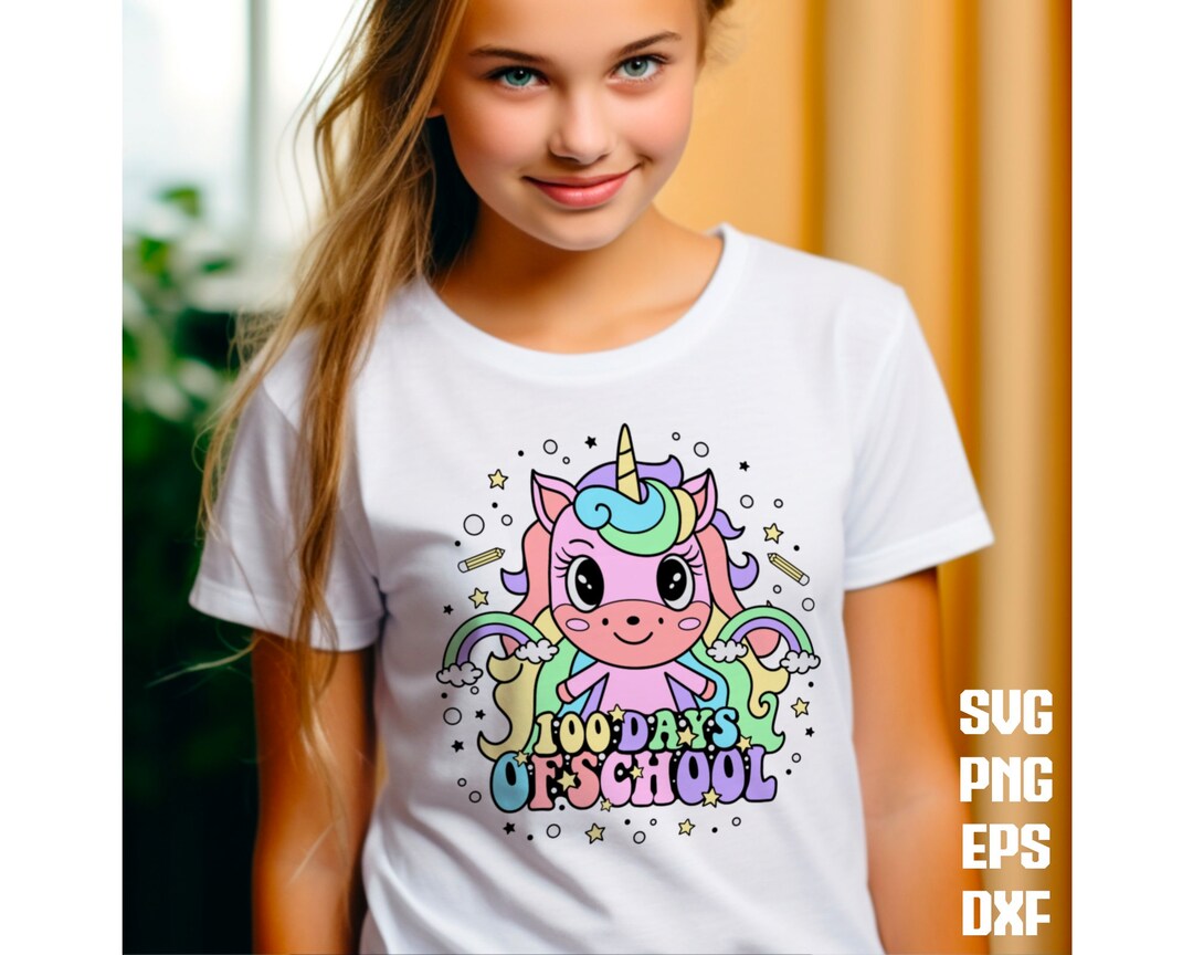 100 Days of School SVG, 100th Day of School Svg, 100 Days , Unicorn Svg ...
