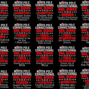 Matching Family Christmas Png, North Pole Correctional, Funny Group Christmas shirts, Holiday Tshirts, Christmas Png, Xmas Family png image 3