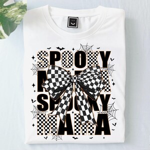 Spooky Mama Png, Coquette Halloween Png, Spooky Season Png, Retro Halloween Png, Fall Png, Halloween Shirt Sublimation Designs Png