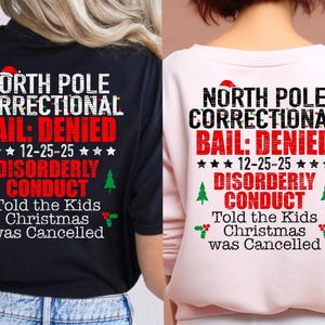 Matching Family Christmas Png, North Pole Correctional, Funny Group Christmas shirts, Holiday Tshirts, Christmas Png, Xmas Family png image 6