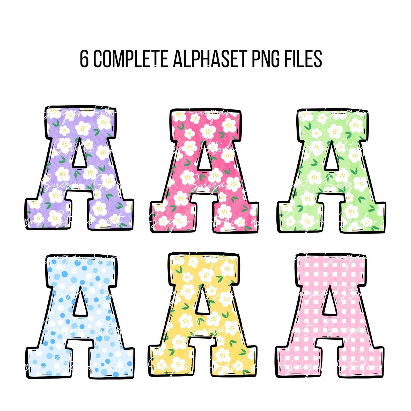 Spring Floral Alphabet Letters PNG Bundle, Spring Clipart Png, Spring ...