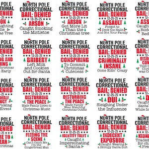 Matching Family Christmas Png, North Pole Correctional, Funny Group Christmas shirts, Holiday Tshirts, Christmas Png, Xmas Family png image 4