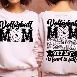 Mamá de voleibol Mi billetera está vacía svg, Mamá de voleibol svg, Vibraciones de voleibol svg, Bolsillo delantero y archivos svg traseros para cricut,Descarga digital