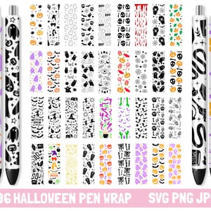 36Packcombo Halloween Pen Wrap Bundle, Pen Wraps svg, Halloween svg, Pumpkin svg,Spooky svg,Epoxy Pen Wraps,Pen Wrap Bundle,Ink Joy Pen Wrap