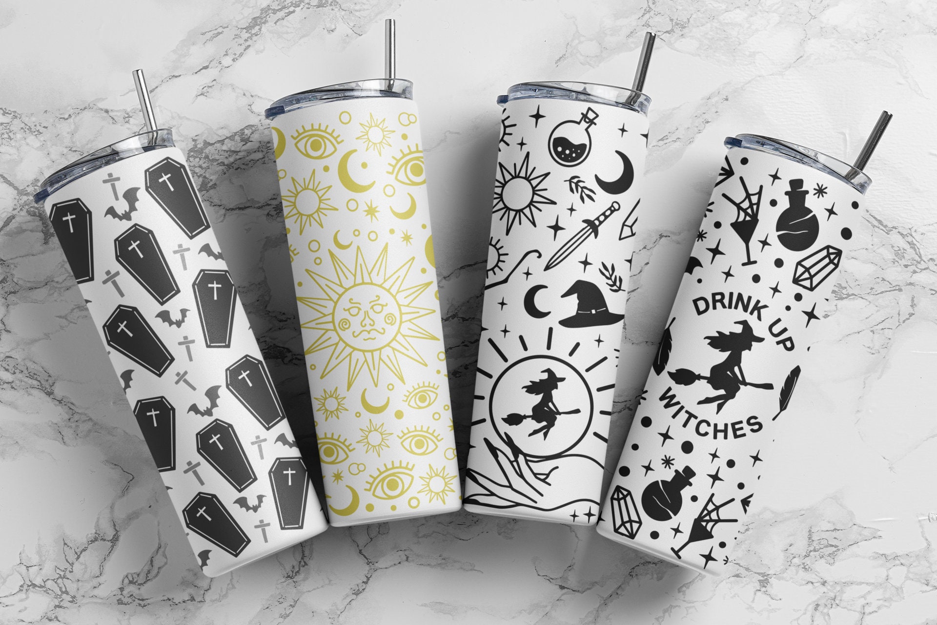 9 Halloween Tumbler Svg Png Bundle 20oz Tumbler Halloween Etsy