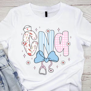 Preppy CNA Nurse Coquette Png, Cna Nurse Blue Png, Floral Nurse Design, Everyday Png, Stethoscope Bow Png, Checkered Nurse Life Sublimation