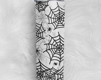 Spider Web Png Tumbler Wrap, 20oz skinny, Halloween Skinny Tumbler Sublimation Template, Coffee Tumbler Gift Idea Png Design, Spooky Png