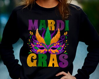 Mardi Gras Retro Faux Sequin Shirt Png,Fleur De Lis Tee Png,NOLA Tee Png, Mardi Gras Carnival Png, Fat Tuesday Png, New Orleans Shirt Png