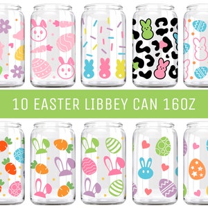 Easter svg, Can glass wrap bundle SVG, Easter can glass wrap SVG, bunny can glass wrap, 16OZ , libbey can glass SVG, Svg file for cricut