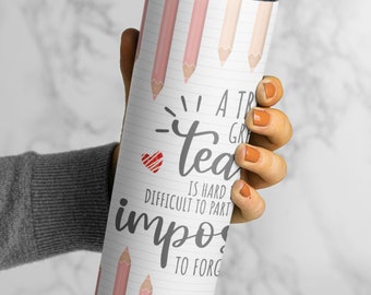 Teacher Skinny Tumbler Rainbow Pencils, lápices pastel, Teacher Tumbler Crayons Teacher Quote Sublimation Design PNG Descarga instantánea