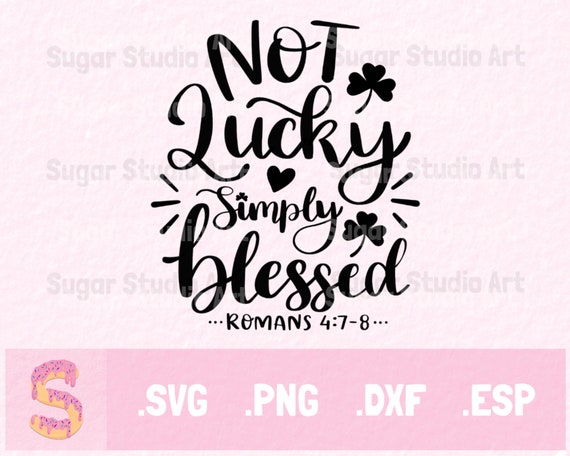 Not Lucky Simply Blessed Hand lettered svg Leopard Heart | Etsy