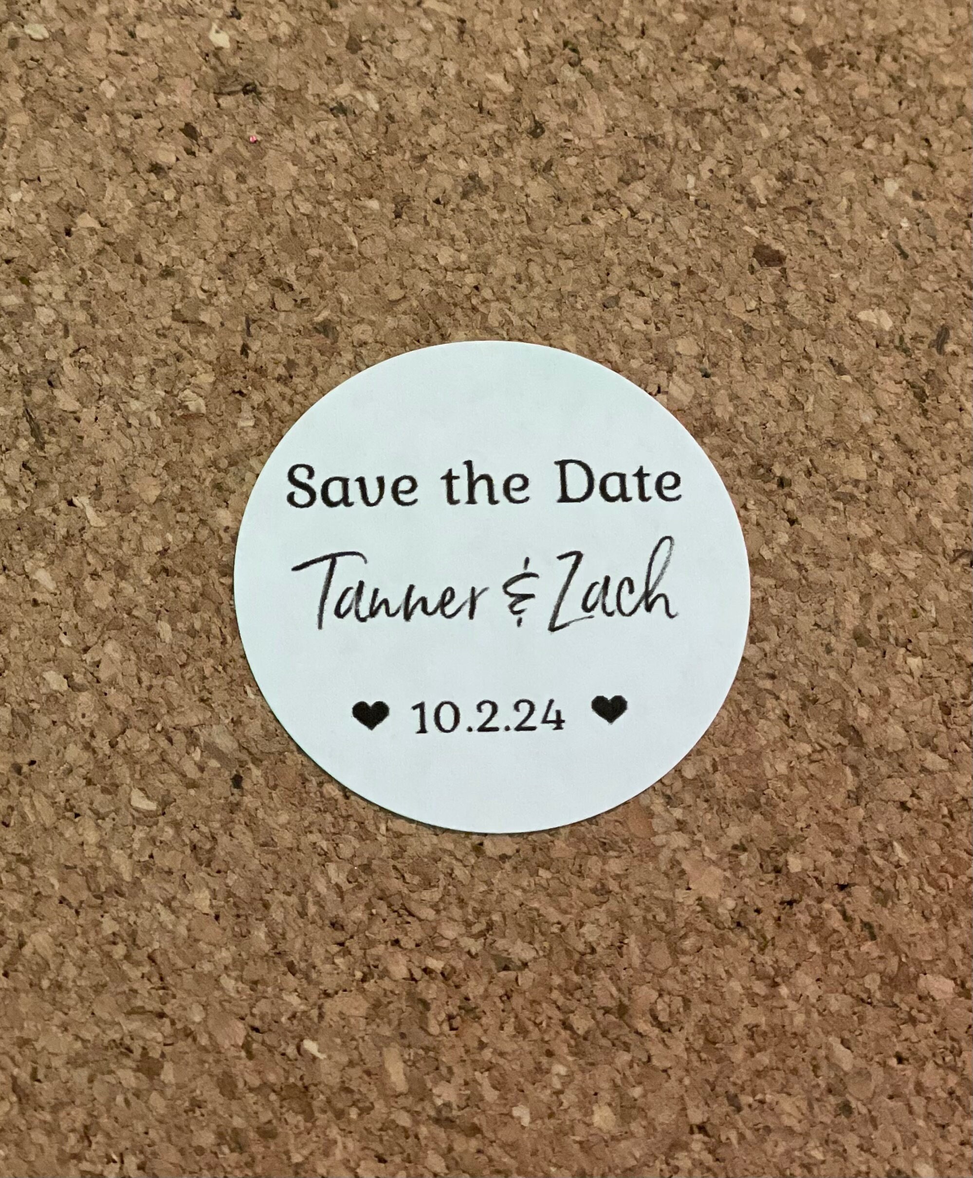 1.5 Save the Date Stickers, Round Label for Envelopes, Custom Wedding  Labels for Mailing Postcards, Wedding Initial Name Envelope Seal 