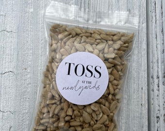 Toss at the Newlyweds Stickers, Empty Bags for Wedding Toss Favor, DIY Fill Bag Yourself, Wedding Confetti Send-Off