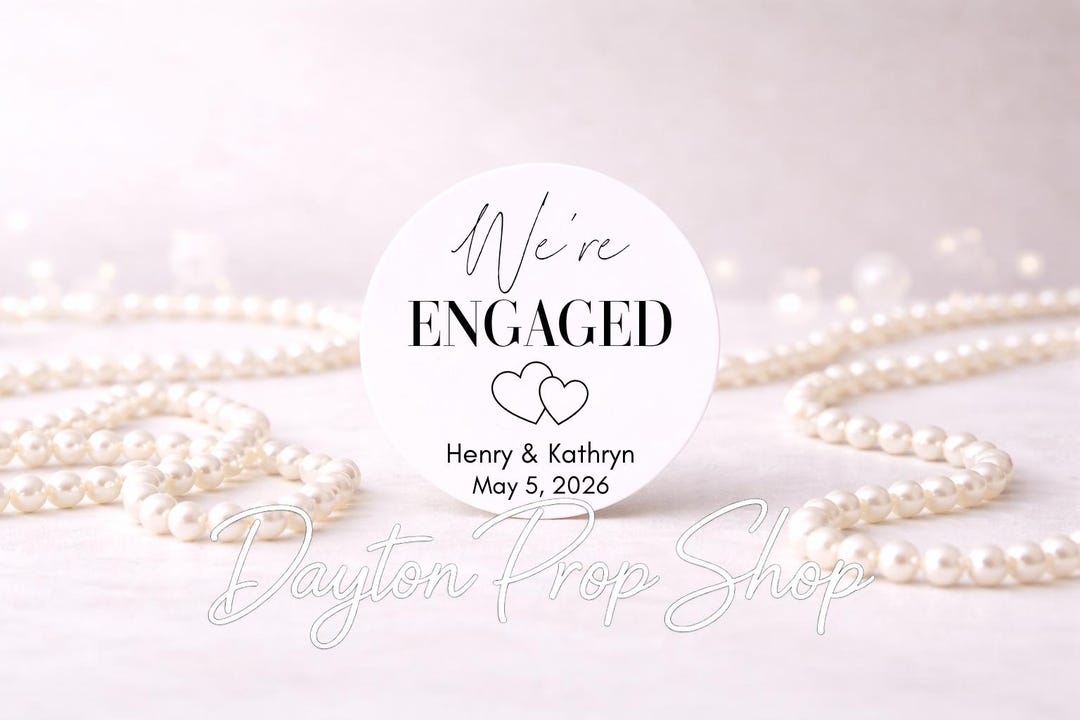 We're Engaged Stickers | Personalized Engagement Party Favors - Etsy
