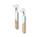 Matte White 'Longies' | Wood + Resin Boho Dangle Earrings 
