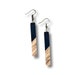 Matte Black 'Longies' | Wood + Resin Boho Dangle Earrings 
