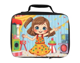 Lily Lake Süße Kinder Lunch Tasche, Schulanfang, Kleinkind Tasche, Lunchbox für Mädchen, Lustige Geburtstagsgeschenkidee