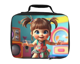 Bolsa de almuerzo con dibujos animados para niños, lonchera térmica, portameriendas escolares, bolsa de comida para niños, artículos esenciales para la vuelta al cole